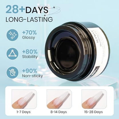 Sculpting Gel for 3D Nail Art Gel Non Stick Hand Solid Builder Gels - color: Clear&Pink&Nude