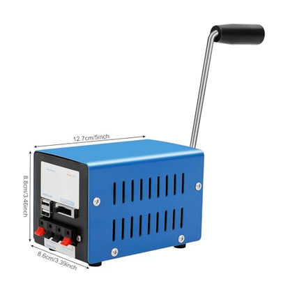 20W Hand Crank Generator, Portable Emergency Backup USB Charger for Camping