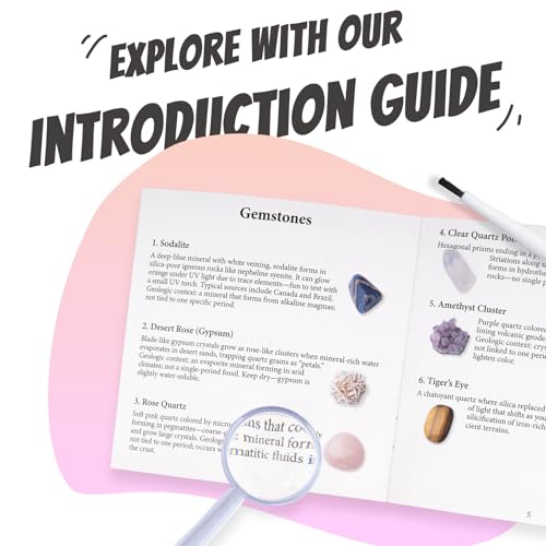 Gemstone and Fossil Dig Kit – Excavate 10 Gems and 10 Fossils, STEM Geology Set, Educational Toy, Science Kit for Kids Ages 8+