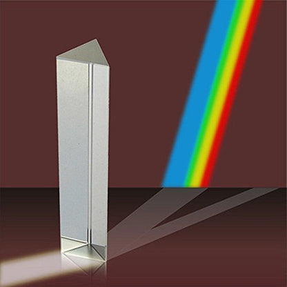 Amlong Crystal 6 inch Optical Glass Triangular Prism for Teaching Light Spectrum Physics and Photo Photography Prism, 150mm - size: Small