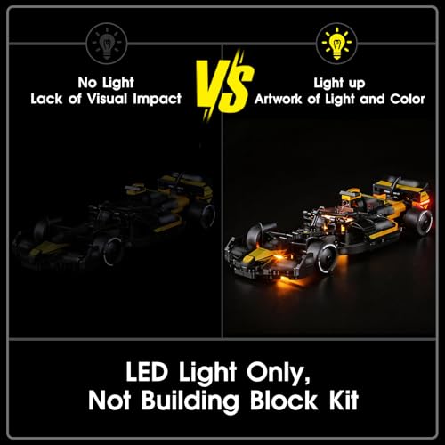 LED Light for Lego 77252 APXGP Team Race Car from F1 The Movie Set, Light Kit Compatible with Lego 77252 Building Blocks Model, Not Included The Model Set - style: Modern