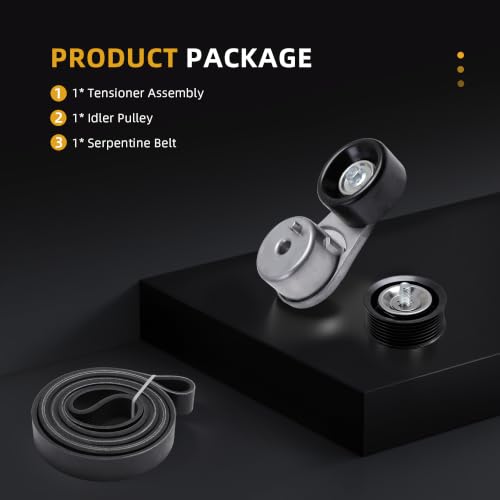 Belt Tensioner Serpentine Belt Idler Pulley Kit #38378 36222 - size: for Frontier/NV1500/Xterra 2005-2021