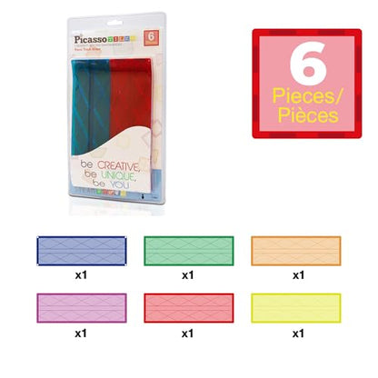 PicassoTiles 6 Piece Ramp Expansion Pack, Magnetic Tile Ramps for STEM Sets - color: 6 Pcs Race Track Ramp