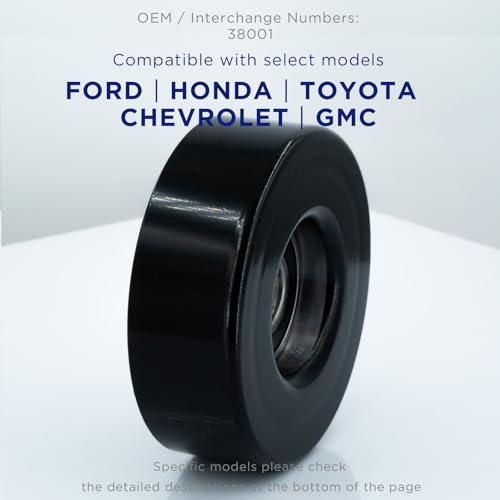 Belt Idler Pulley, 38001 Belt Tensioner Pulley Compatible with Select Ford, Toyota, GMC, Chevrolet, etc Models. Automotive Replacement Idler Pulleys by KeeRoarin - size: 38001 - Universal
