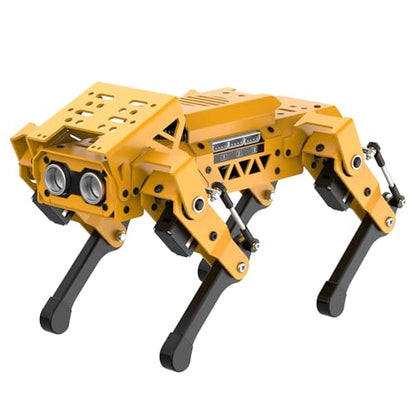 MechDog Robot Dog for Arduino Scratch Python Starter Smart Robot Kit with ESP32 AI Camera, Self Balancing Target Recognition&Tracing Open Source Bionic Quadruped Programming Science Set, Advance Kit