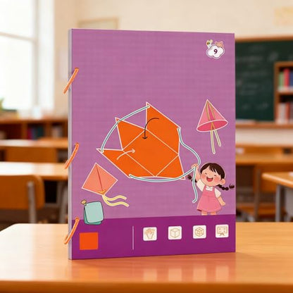 Pull String 3D Geometry Learning Book - Fun Volume & Surface Area Formula Teaching Tool with Braided Rope Design (9-Model Version) - style: Chinese version