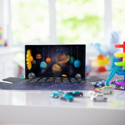 Pllieay 3D Solar System Model, Solar System Project Kit Include Display Box - style: 3D Solar System Model Kit