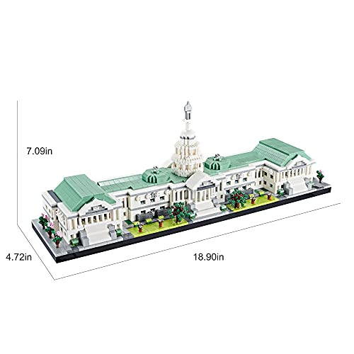 Kadablk Architecture Series Mini Bricks for Adults and Teens,US Capitol Model Construction 3630 PCS,Micro Blocks Set,Landmark Model - color: Capitol