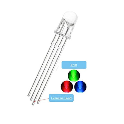 50pcs RGB 5mm LED Emitting Diode Light Lamp Multicolor Red Green Blue Tri-Color with 4pin (Common Anode) - color: J)rgb-50pcs