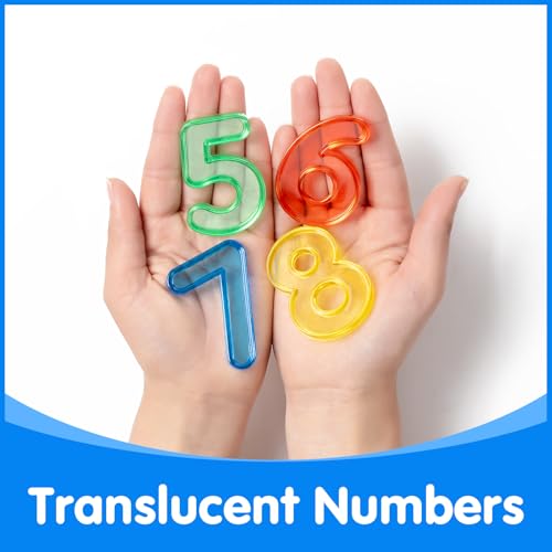 56 Pcs Translucent Numbers - Light Table Toys - style: Numbers