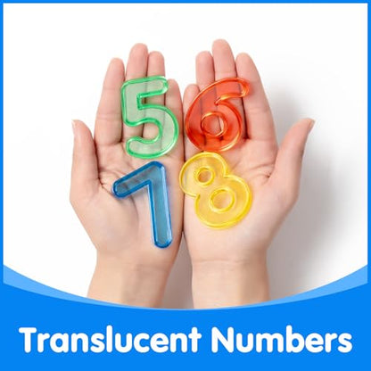 56 Pcs Translucent Numbers - Light Table Toys - style: Numbers