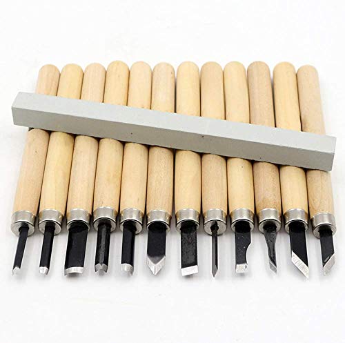 Wood Carving, 12 Carving Tools Set With Knife Stone & Carrying pouch - Perfect Knife Kit for Beginner