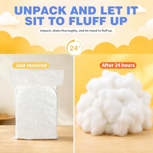 3lb/49.4oz Polyfill Stuffing Fluffy Pillow Stuffing for Pillows - size: 3 LB / 49.4 OZ