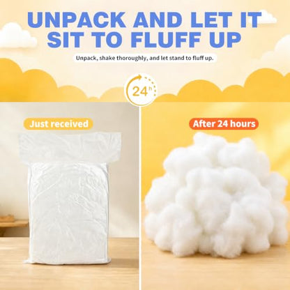 3lb/49.4oz Polyfill Stuffing Fluffy Pillow Stuffing for Pillows - size: 3 LB / 49.4 OZ