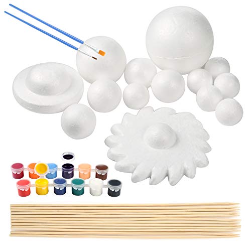 Pllieay Solar System Model Foam Ball Kit for School Science Projects - color: 40 Pieces
