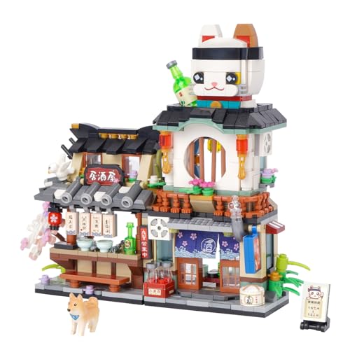 Japanese City Street View Izakaya Shop MOC Creative Mini Building Blocks - color: Izakaya Shop