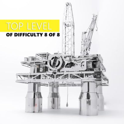 METAL-TIME, Offshore Drilling Rig Model, Metal Model Kits, Offshore Platform, 3D Metal Puzzle, Treasure Researcher Mechanical Model Kit to Build for Adults