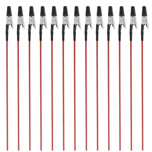 Antrader Model Painting Alligator Clip Stick with Rubber Tips,50Pcs,Red - color: Red
