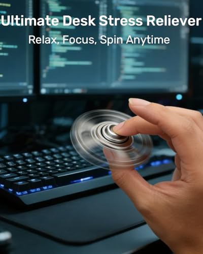 Metal Spinner Fidget Toy for Adults - Mechanical Spinner with Spin Activated Open Armor Transformable Spinning, Cool EDC Office Desk Toys for Relief Stress Anxiety