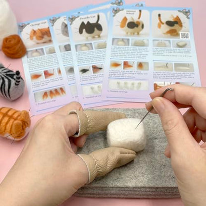 Truslin Needle Felting Kit, 4 Pcs Doll Making Needle Felting Starter Kit - color: 1# 4pcs