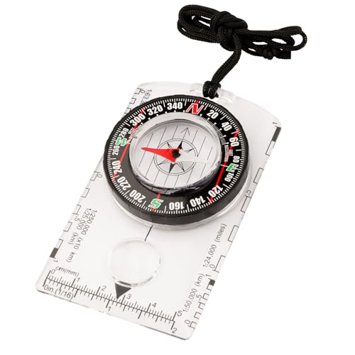 Compass Military Grade, Precision Navigation Compass for Hiking - color: clear