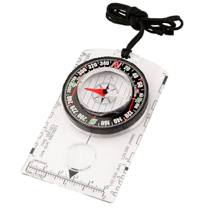 Compass Military Grade, Precision Navigation Compass for Hiking - color: clear