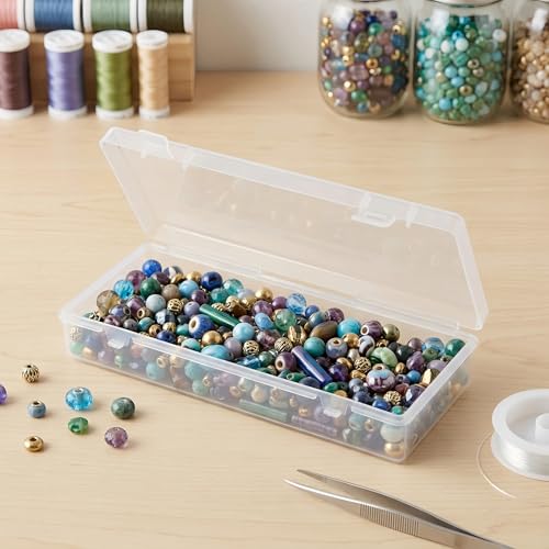 LJY 10 Clear Rectangular Plastic Boxes, 6.1 x 2.6 x 1.2 in for Beads - color: Transparent, size: 6.1 x 2.6 x 1.2 inch