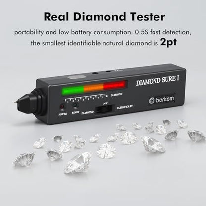 Valkynos Professional Diamond Tester Pen with 365nm UV Light & Thermal Sensor – Fast 0.5s Detection, Portable Gem Checker for Novice & Experts – Battery Included - size: Diamond Tester