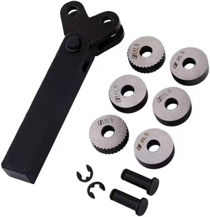 7pcs high-Strength Double-Wheel Lathe knurling Tools Diagonal Diagonal knurling Wheel Pitch 0.5/1.0/2.0mm - style: knurling Wheel Pitch 0.5/1.0/2.0mm