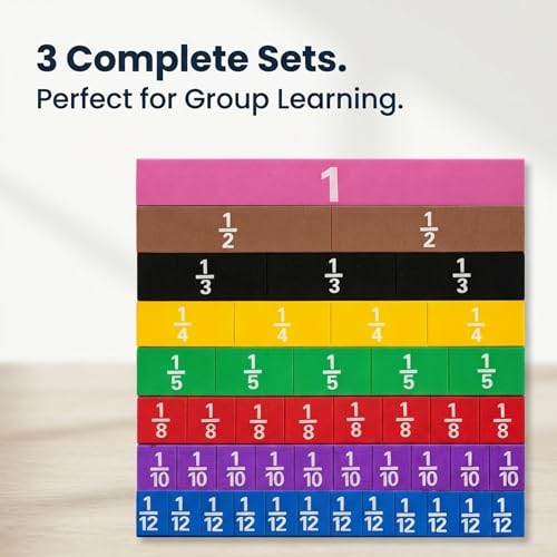 Magnetic Fraction Tiles, 3 Sets, EVA Foam