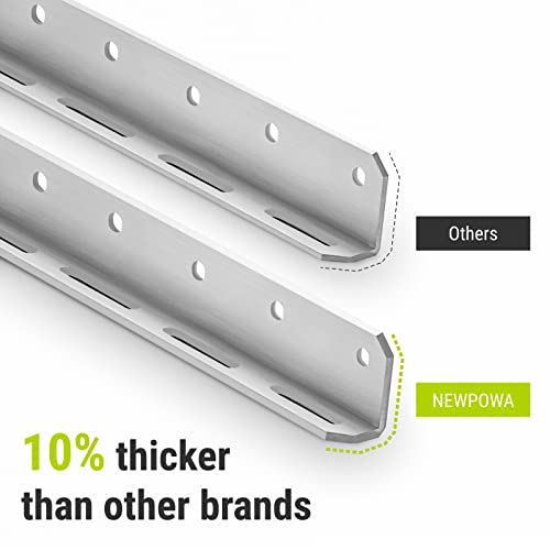 Newpowa Solar Panel Mounting Z Bracket with Nuts and Bolts Designed for RV, Boat, Wall, Off-Grid Roof Installation A Sets of 4 Units Silver Aluminum - size: UZ Flat Surface*1