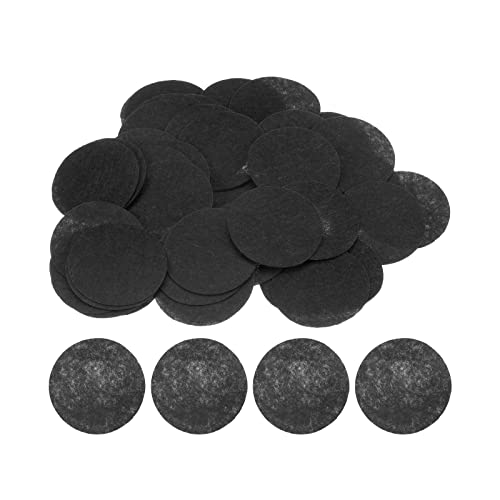 HARFINGTON 100pcs Round Felt Circles, 50mm 2" Pre Cut Felt Craft Pads Non-Woven Mini Felt Fabric Circles for DIY Sewing Handcraft Cut Projects Craft Finishing, Black - color: Black, size: 50mm