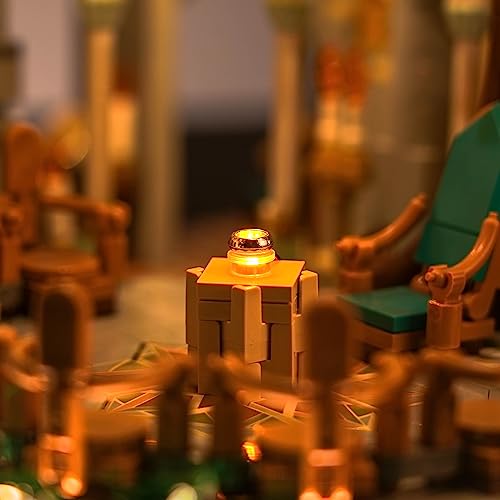 Upgraded Led Light Kit for Lego Rivendell, Remote Control Compatible with Lego 10316 (Model Not Included) - style: Remote Control Version Light Kit