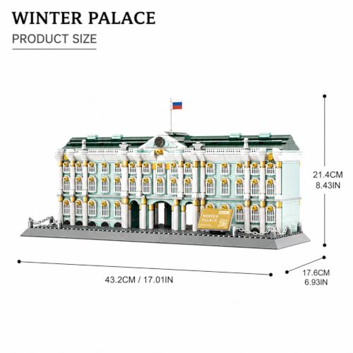 1063Pcs Winter Palace Saint Petersburg Building Set World Landmark Architecture Model Collectible Toy for Kids and Adults - color: Winter Palace
