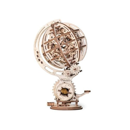 EWA Eco-Wood-Art Kinetic Globe 3D Wooden Puzzle, Mechanical Model Kit, 205 Pieces, Wood