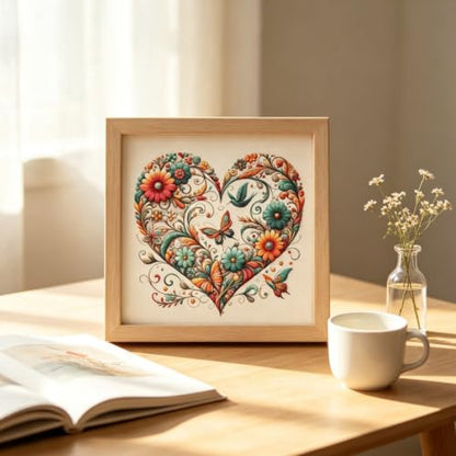 Flower Heart Diamond Painting Kits for Adults, Butterfly Diamond Art - color: KM1264-1