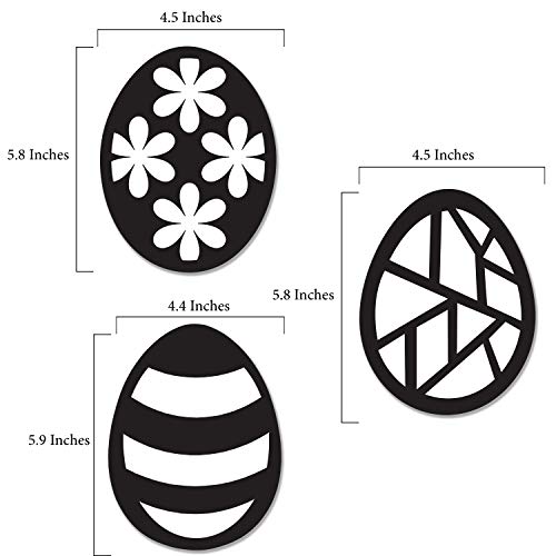 VHALE Suncatchers Craft 3 Sets (9 Cutouts) w Tissue Papers Stained Glass Effect Paper Sun Catcher Kit, Window Art, Classroom Crafts, Creative Art Projects, Kids Party Favors (Easter Egg) - style: Easter Egg