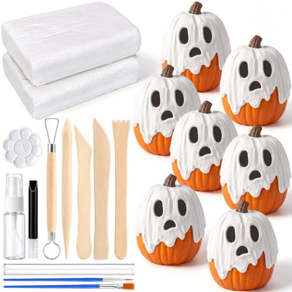 Halloween Air Dry Clay Ghost Pumpkin DIY Crafting Kit