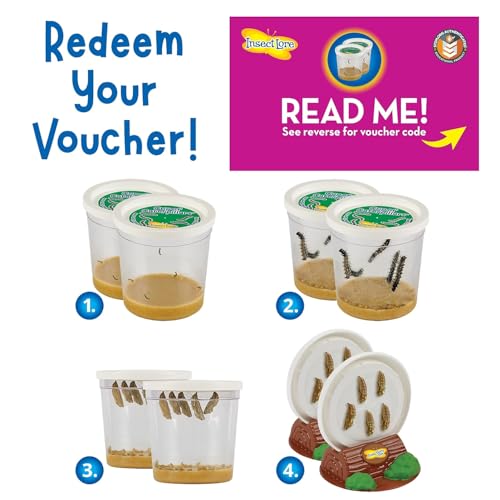 Insect Lore Butterfly Garden | Pavilion 24" with Voucher | 2ft Tall Habitat & STEM Journal | Redeem Voucher for 5 Live Baby Caterpillars | Painted Lady Butterfly Growing Kit