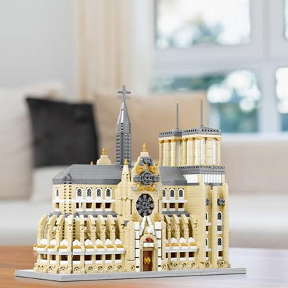 Notre Dame Cathedral Miniature Block Set (2908 Pieces) - Landmark Model Puzzle Toy, Suitable for Children and Adults as a Gift - style: Notre Dame Cathedral
