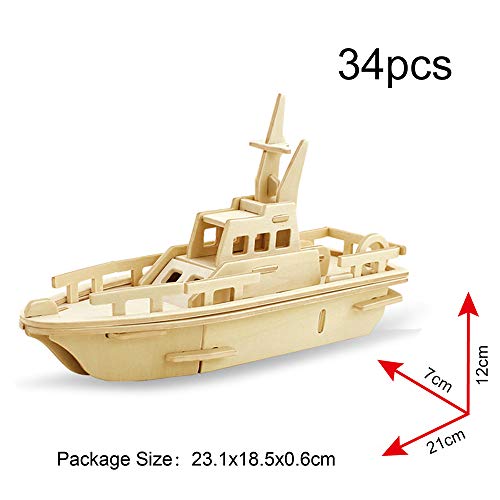 Georgie Porgy 3D Wooden Puzzles, DIY Models Kits for Kids, Dinosaur Animal Airplane Car Woodcraft Construction Toy DIY Projects (Airplanes Off-Road Vehicle Cars Yacht) - color: Airplanes Off-road Vehicle Cars Yacht