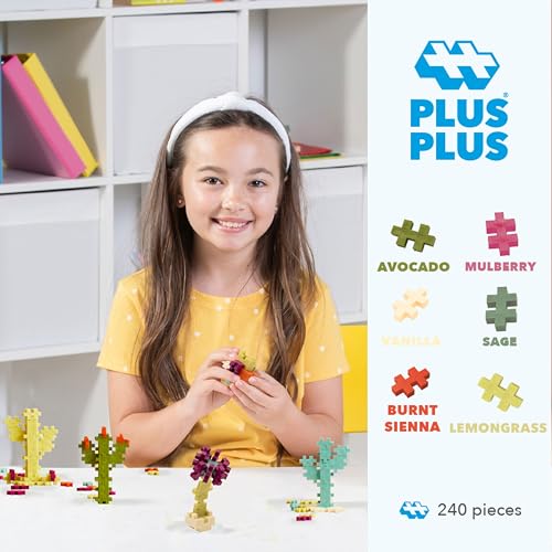 PLUS PLUS 240 Piece Botanica Mix - Mini Waffle Blocks Classroom Must Haves - style: Botanica Mix Play Tube