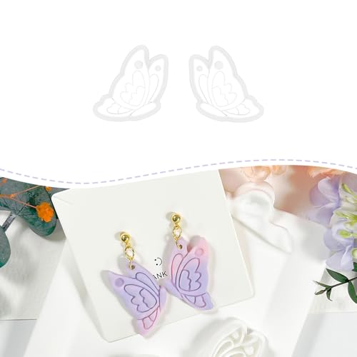 Xaekicr Butterfly Wings Polymer Clay Cutters – Clay Cutters for Earrings Making, Polymer Clay Molds for Jewelry DIY, Clay Tools for Handmade Crafts - color: 2J color