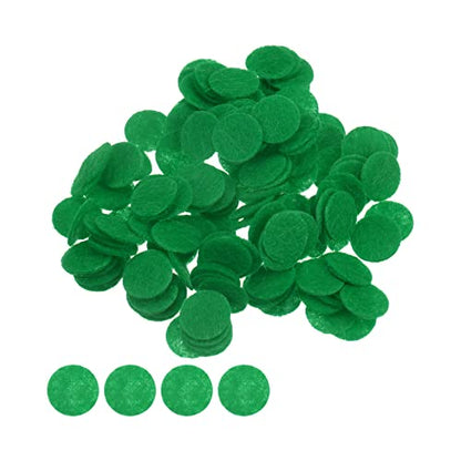 HARFINGTON 300pcs Round Felt Circles, 10mm 3/8" Pre Cut Felt Craft Pads Non-Woven Mini Felt Fabric Circles for DIY Sewing Handcraft Cut Projects Craft Finishing, Green - color: Green, size: 10mm