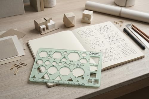 Printtoo Precision Geometry Drafting Stencil Ruler Technical Tool Set - color: Series -PRTD-2843A