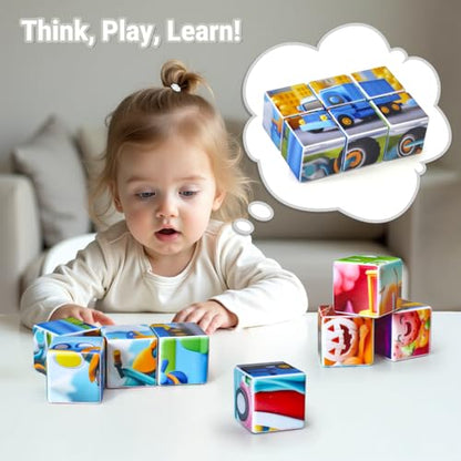 Pairez Toys Magnetic Cubes for Kids, 4 Random Theme Puzzle Cube Sets - color: Random 4 Sets