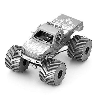 Metal Earth Fascinations Monster Truck 3D Metal Model Kit Bundle with Tweezers