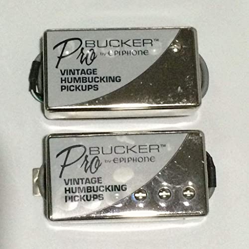 1 Set ProBucker Alnico Bridge&Neck Pickups with Pro Wiring Harness Pots&3 Way Switches for Electric Guitar Chrome(Cream Ring) - color: Chrome(Cream ring)