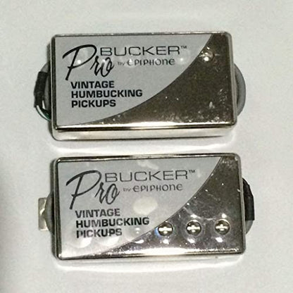 1 Set ProBucker Alnico Bridge&Neck Pickups with Pro Wiring Harness Pots&3 Way Switches for Electric Guitar Chrome(Cream Ring) - color: Chrome(Cream ring)