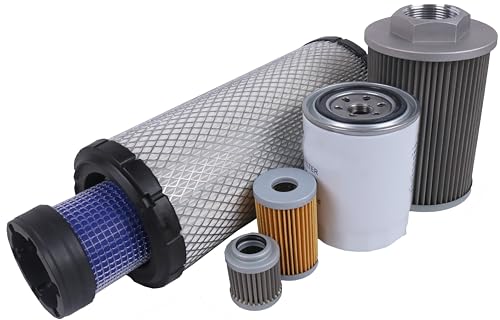 Maintenance Filter Kit HH151-32430 RD411-62210 RD401-61270 RA211-51280 R1401-42270 R2401-42280 Compatible With Kubota KX121-3 Mini Excavator